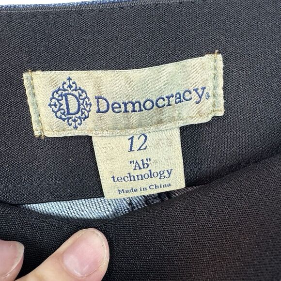 Democracy Ab Technology Jeans Womens 12 Medium Wash Blue Cropped Wide Leg Ankle - Picture 3 of 3